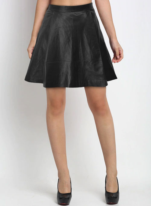 (image for) Flounced Leather Skirt - # 141 - Click Image to Close