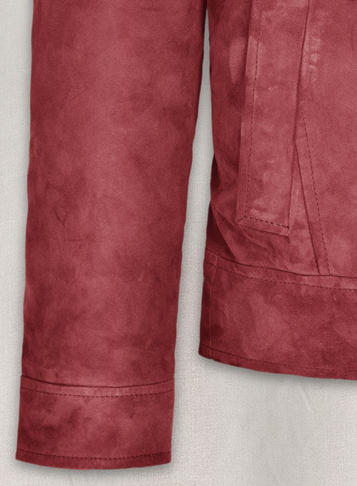 (image for) French Red Suede Leather Jacket # 700 - Click Image to Close