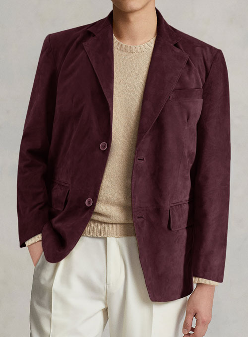 (image for) Grapevine Suede Leather Blazer - Click Image to Close