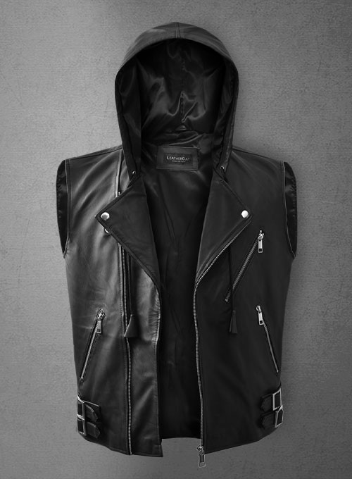 (image for) Leather Hood Vest # 309 - Click Image to Close