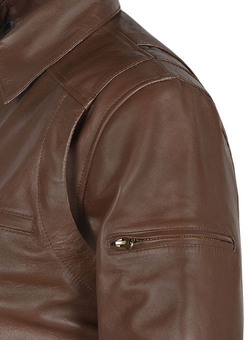 (image for) Hunter Bomber Leather Jacket - Click Image to Close