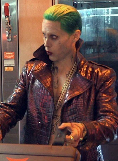 Jared Leto Suicide Squad Leather Long Coat - Click Image to Close