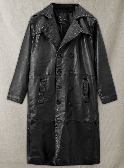 (image for) Javier Bardem Skyfall Leather Trench Coat - Click Image to Close