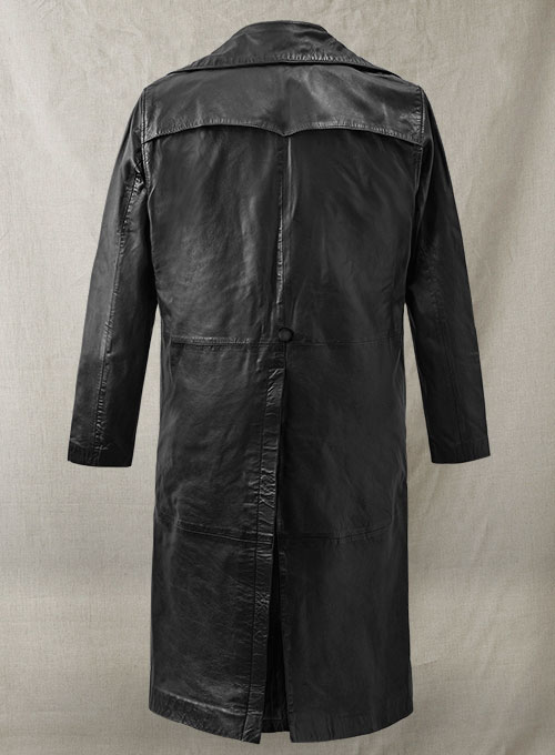 (image for) Javier Bardem Skyfall Leather Trench Coat - Click Image to Close