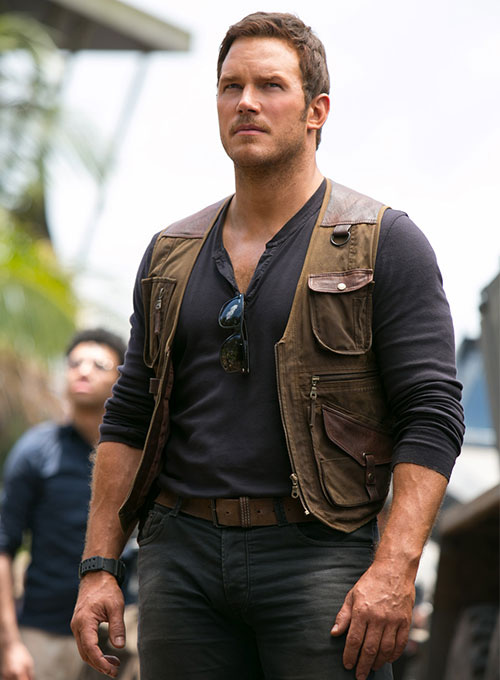 (image for) Chris Pratt Jurassic World Fallen Kingdom Leather Vest - Click Image to Close