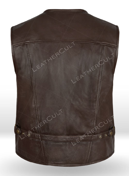 (image for) Chris Pratt Jurassic World Fallen Kingdom Leather Vest - Click Image to Close