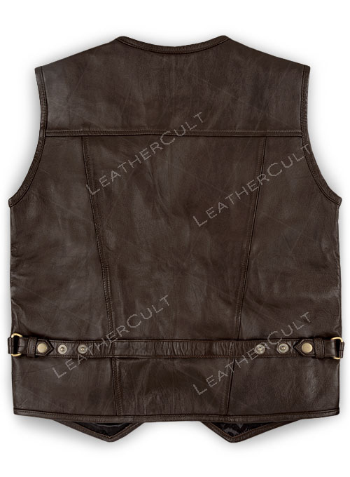(image for) Chris Pratt Jurassic World Fallen Kingdom Leather Vest - Click Image to Close