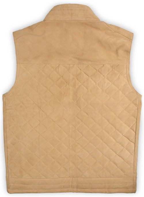 (image for) Latte Beige Suede Leather Vest # 324 - Click Image to Close