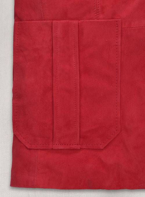 (image for) Lava Red Suede Leather Blazer - # 125