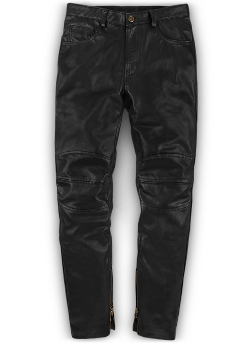 (image for) Leather Biker Jeans - Style #1 - Click Image to Close