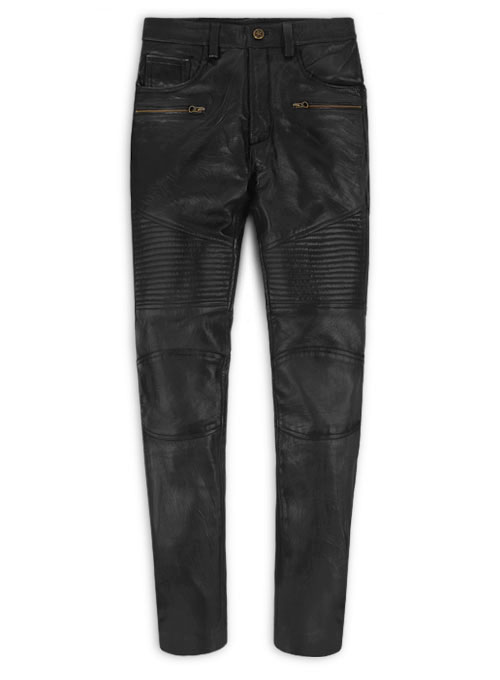 (image for) Leather Biker Jeans - Style # 512 - Click Image to Close