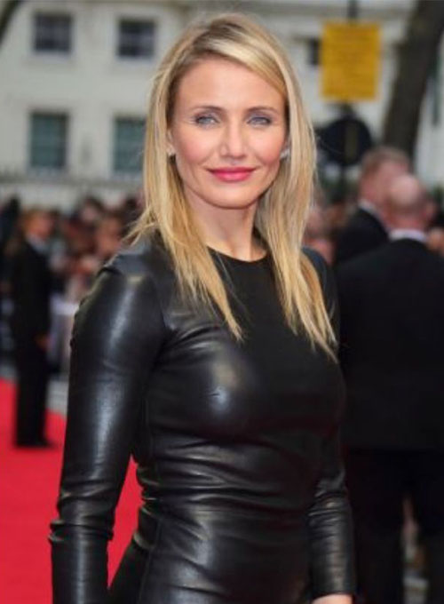 (image for) Cameron Diaz Leather Dress