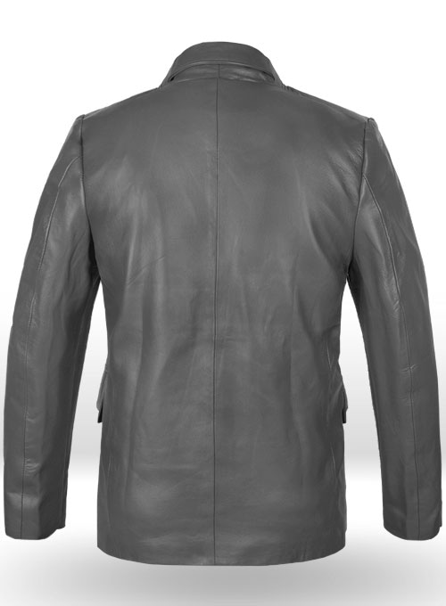 Gray Leather Jacket # 611