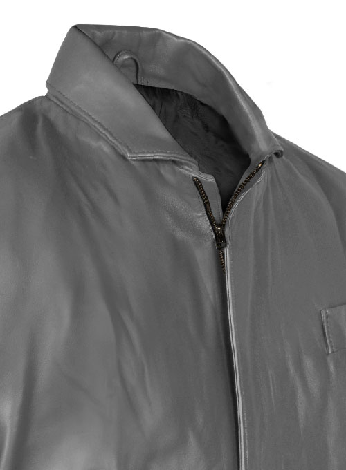 (image for) Gray Leather Jacket # 611 - Click Image to Close