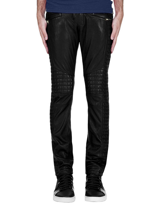 LIMO Padded Biker Pant Black Elasticated Leather Motorcycle Pant – Boutique  England