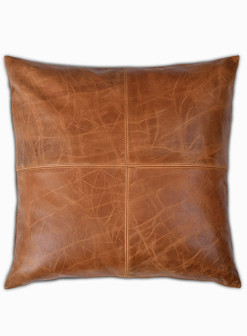 Leather Pillow Cover LeatherCult Genuine Custom Leather