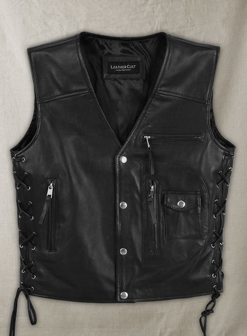 (image for) Leather Biker Vest # 350