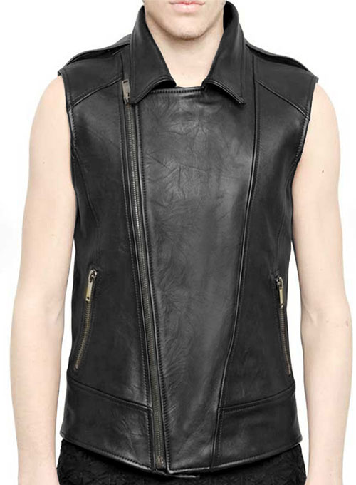 Leather Biker Vest # 317