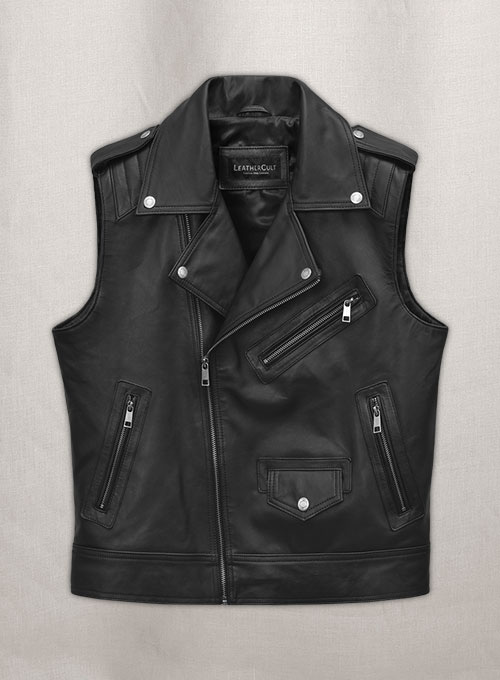 Leather Biker Vest # 318 : LeatherCult: Genuine Custom Leather Products ...