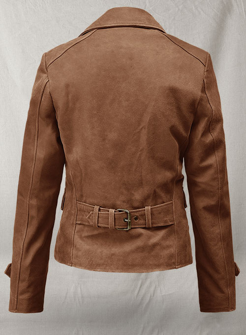 Light Vintage Tan Hide Leather Jacket Style # 298 - Click Image to Close