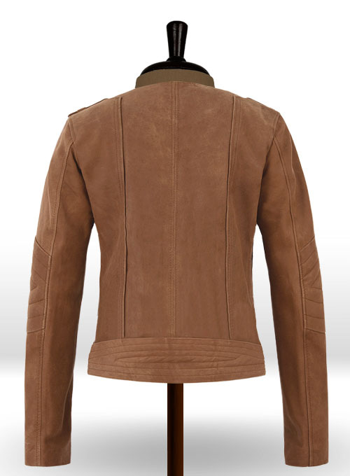 (image for) Light Vintage Tan Hide Leather Jacket # 220 - Click Image to Close