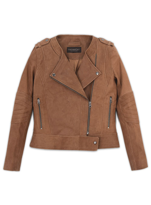 (image for) Light Vintage Tan Hide Leather Jacket # 220 - Click Image to Close