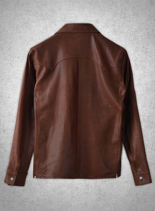 Light Weight Unlined Leather Shirt - Click Image to Close