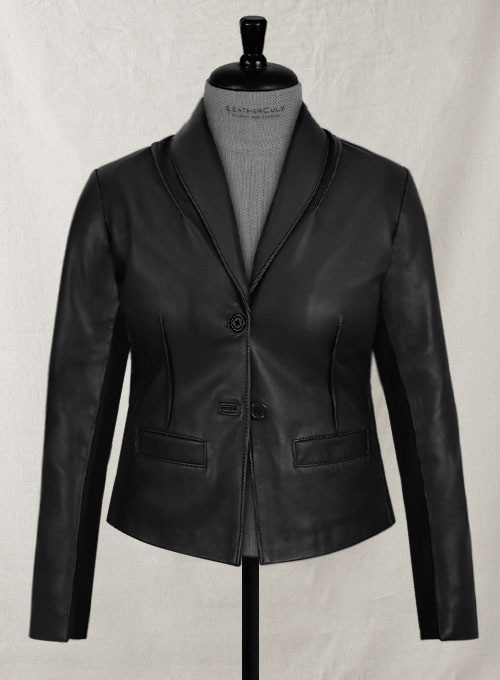 (image for) Modern Stretch Leather Blazer - Click Image to Close