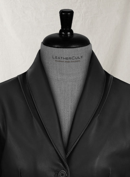 (image for) Modern Stretch Leather Blazer - Click Image to Close