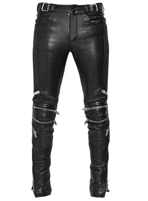 (image for) Electric Zipper Mono Leather Pants - Click Image to Close