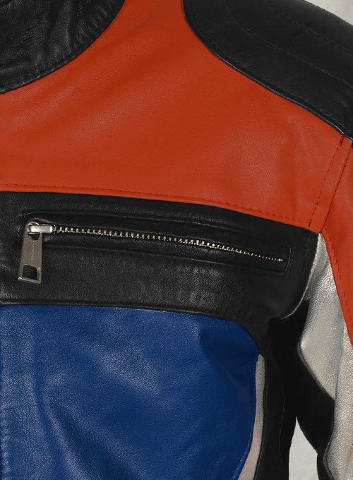 MotoGp Style Leather Jacket - Click Image to Close