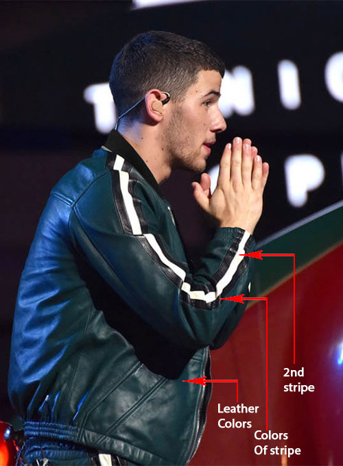 (image for) Nick Jonas MTV Video Music Awards Leather Jacket and Pants Set - Click Image to Close