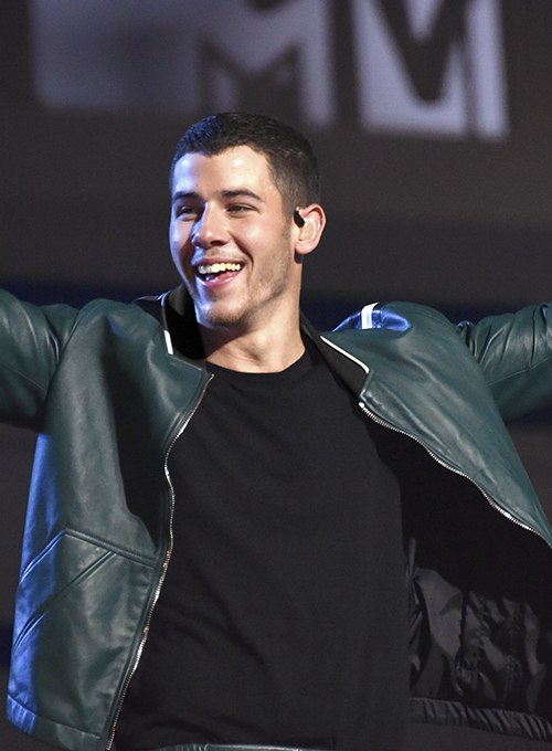 (image for) Nick Jonas MTV Video Music Awards Leather Jacket and Pants Set - Click Image to Close