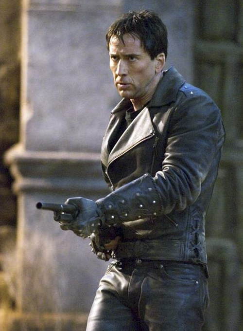 (image for) Nicolas Cage Ghost Rider Leather Jacket and Pants Set - Click Image to Close