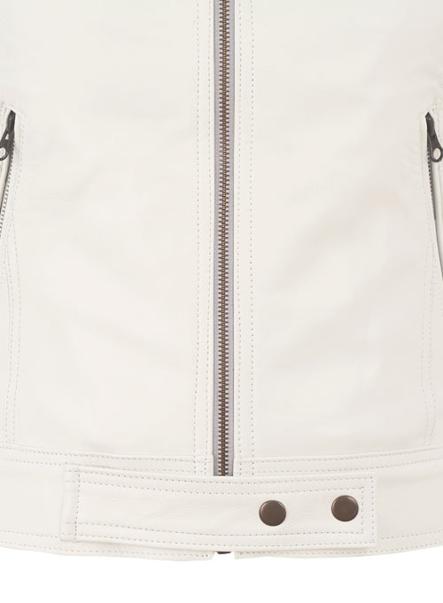 Off White Leather Jacket # 217 - Click Image to Close