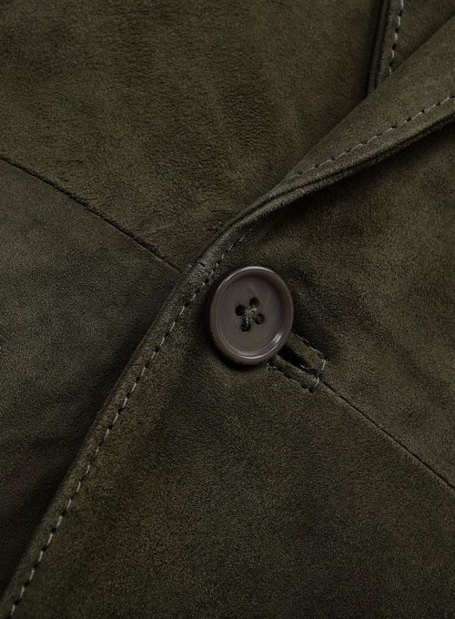 (image for) Olive Green Suede Leather Suit - Click Image to Close