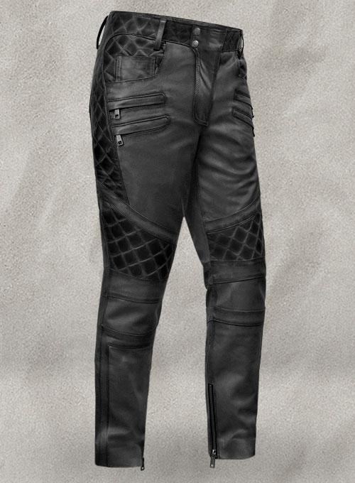 Outlaw Burnt Charcoal Leather Pants