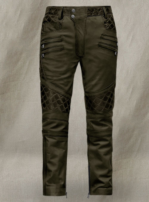 (image for) Outlaw Burnt Olive Leather Pants