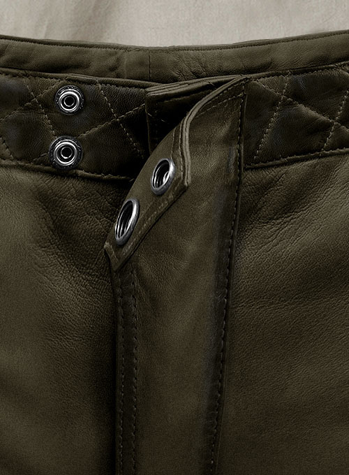 Outlaw Burnt Olive Leather Pants : LeatherCult: Genuine Custom