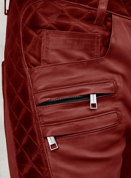  Outlaw Burnt Red Leather Pants