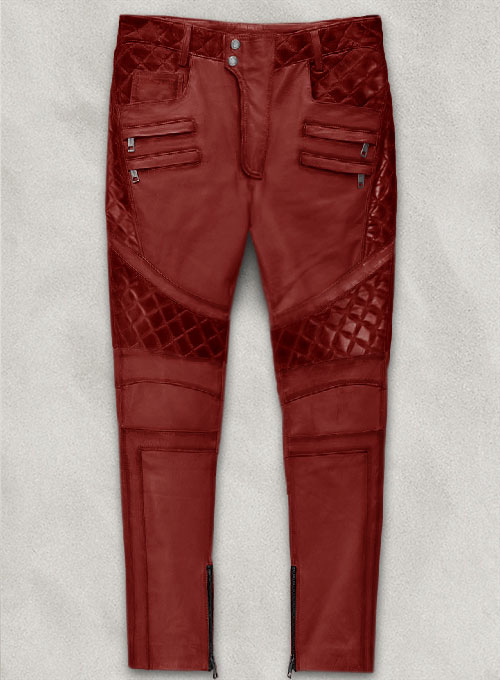 (image for) Outlaw Burnt Red Leather Pants - Click Image to Close