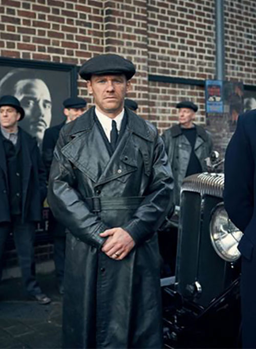 (image for) Brian Gleeson Peaky Blinders Leather Long Coat - Click Image to Close