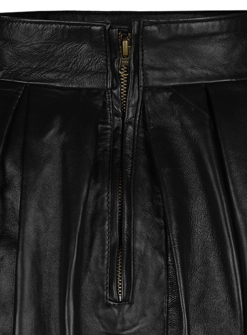 (image for) Pleated Leather Skirt - Click Image to Close