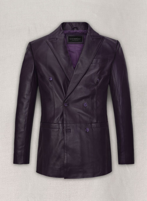 (image for) Purple Hampton Leather Blazer - Click Image to Close