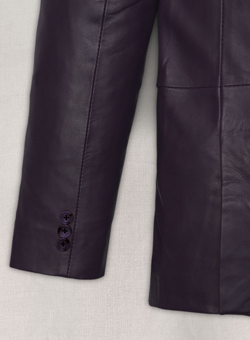 (image for) Purple Hampton Leather Blazer