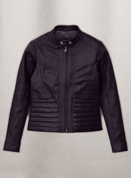 Purple Leather Jacket # 527