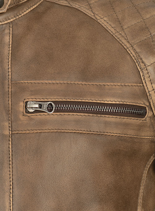 (image for) Rubbed Espanol Timber Brown Leather Jacket # 653 - Click Image to Close