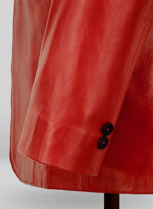 (image for) Red Hampton Leather Blazer - Click Image to Close