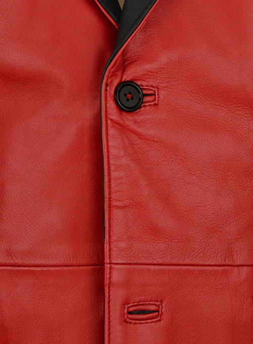 (image for) Red Hampton Leather Blazer - Click Image to Close