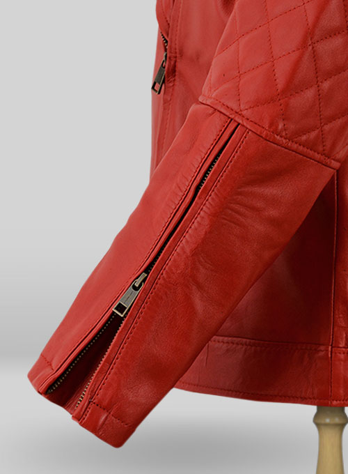 (image for) Red Katy Perry Leather Jacket - Click Image to Close